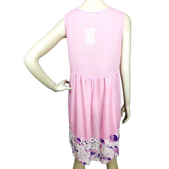 VTG Y2K Urban Outfitters Kimchi Blue Sheer Crinkle Flowy Boho Floral Dress NEW - Picture 4 of 6